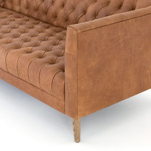 Williams Leather Sofa-75"-Nat Wash Camel