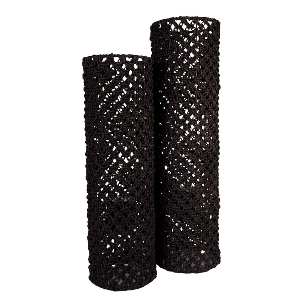 Macrame Cylinder Floor Light