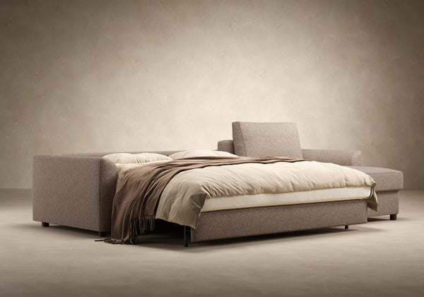 NEAH SOFA BED, CURVED W/LOUNGER, 71"X77"