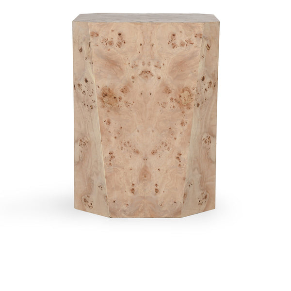 Avena Burl Wood End Table - Natural