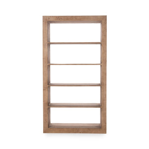 Nalani Solid Wood Bookshelf - Natural Finish