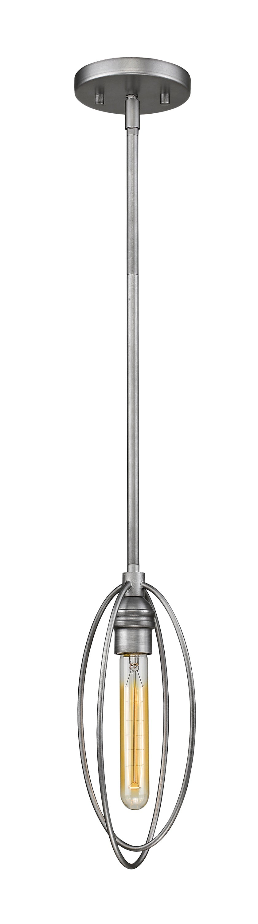 Persis 1 Light Mini Pendant in Old Silver Finish