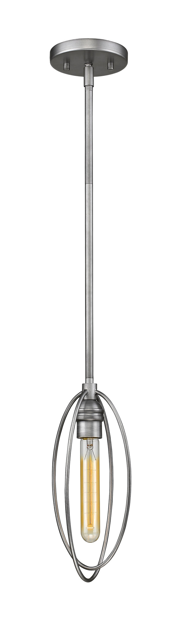 Persis 1 Light Mini Pendant in Old Silver Finish