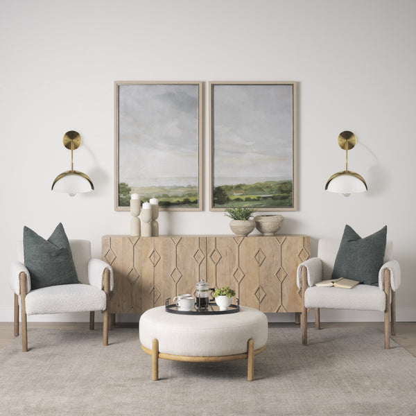 Cybill Brushed Brass w/ White Metal Shade 1-Light Wall Sconce