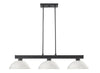 Cobalt 3 Light Billiard Light in Matte Black Finish