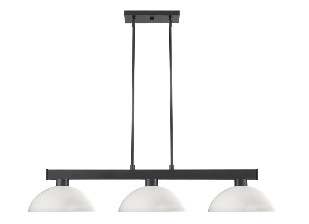 Cobalt 3 Light Billiard Light in Matte Black Finish