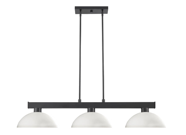 Cobalt 3 Light Billiard Light in Matte Black Finish