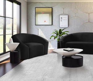 Abel End Table In White and Black