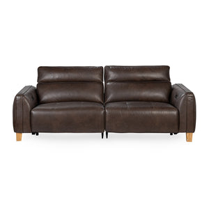 Conway Power Recliner Sofa in Brown Leather