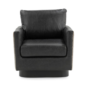 Lathe Hide Accent Chair with Gold Base - Rustic Shadow