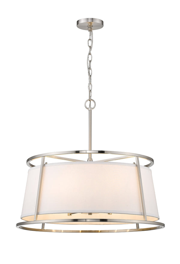 Lenyx Pendant 6 Light Pendant in Brushed Nickel Finish