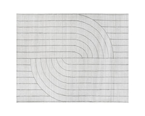 FEZ HAND-LOOMED RUG - IVORY / GREY - 8' X 10'