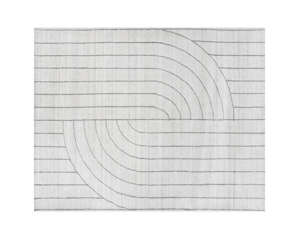 FEZ HAND-LOOMED RUG - IVORY / GREY - 8' X 10'