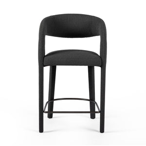 Hawkins Stool In Fiqa Boucle Charcoal In Counter