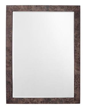 Chandler Rectangle Wood Wall Mirror, Charcoal