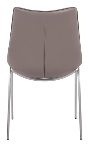 Magnus Dining Chair (Set of 2) Brown & Silver