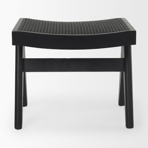 Arvin 21.7L x 17.7W x 18.1H Black Wooden Stool