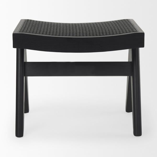 Arvin 21.7L x 17.7W x 18.1H Black Wooden Stool