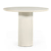 Belle Round Dining Table In Cream Marble