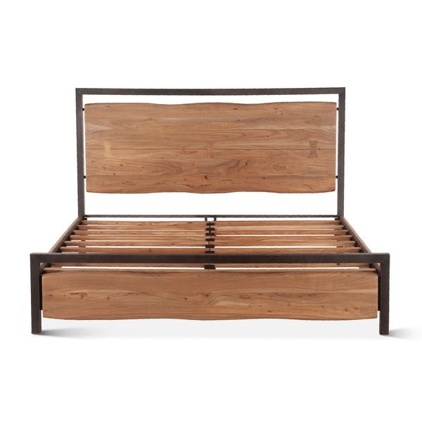 Aspen Queen Bed, Smoked Acacia