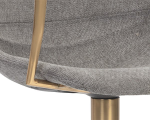 Andres Swivel Dining Armchair - Belfast Koala Grey