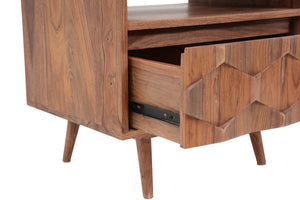 O2 Nightstand in Natural Sheesham Wood