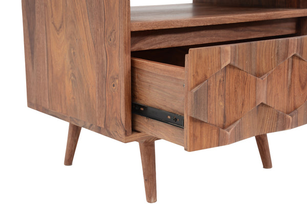 O2 Nightstand in Natural Sheesham Wood