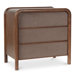 Rye 3 Drawer Nightstand in Warm Brown