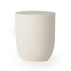 Basil Outdoor Drink Table In Matte White