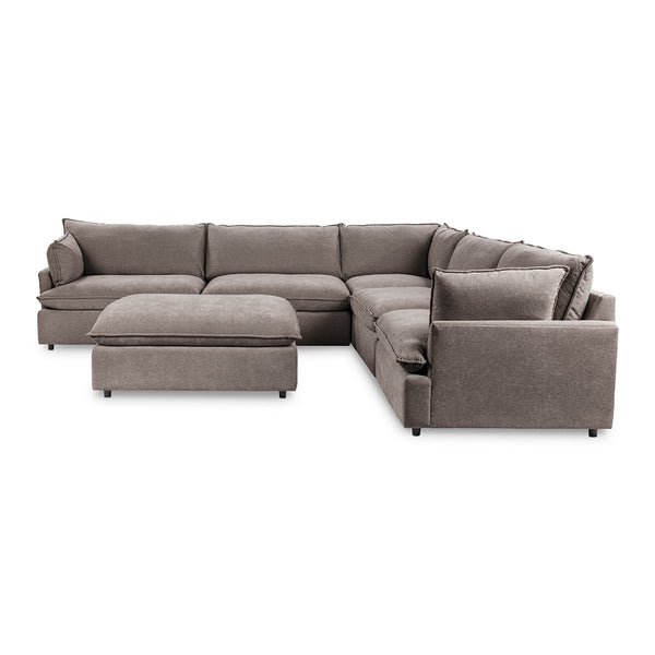 Caplan 6-Piece Modular Sectional with Ottoman - Elite-Charcoal
