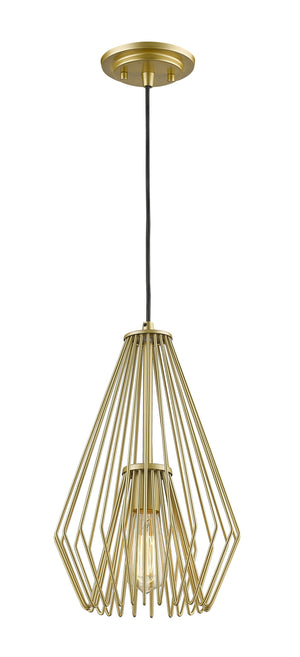 Quintus 1 Light Mini Pendant in Metallic Gold Finish