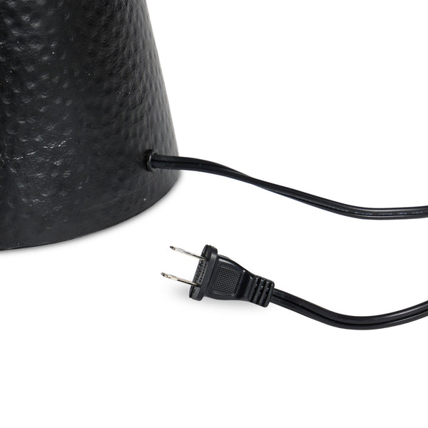 Ziggy Table Lamp - Hammered Black Aluminum