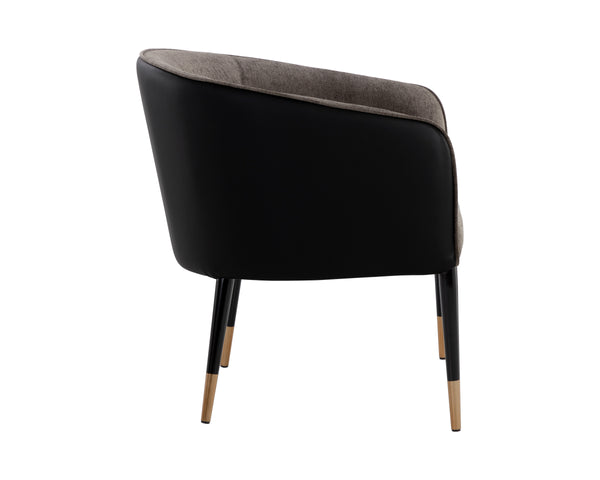 ASHER LOUNGE CHAIR - SPARROW GREY / NAPA BLACK