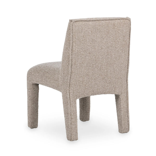 Branzon Upholstered Dining Chair with Sculpted Curves in Sandy Brown