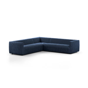 Augustine 3 Pc Sec Sofa In 105 In Navy