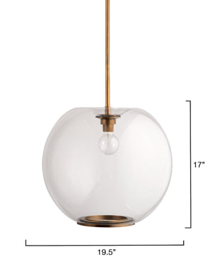 Helium 1-Light Blown Glass Pendant