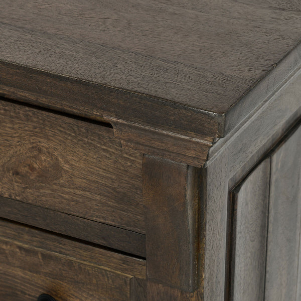 Adelaide Solid Wood 3-Drawer Nightstand - Cocoa Brown