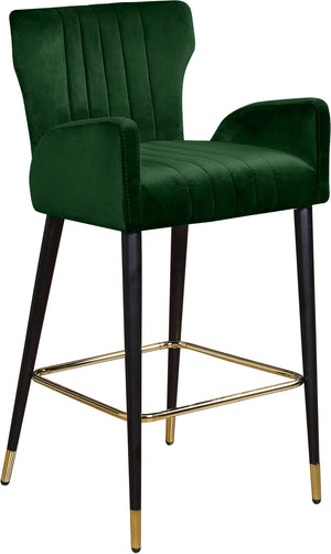 Alonzo Stool In Green Velvet