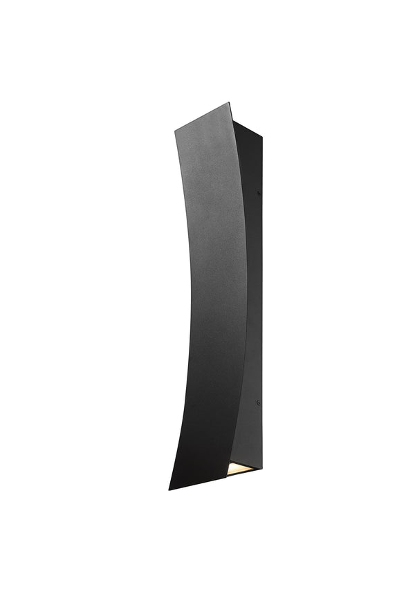 Landrum 2 Light Outdoor Wall Sconce in Black Finish