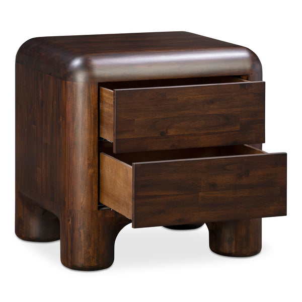 Moe's Rowan Nightstand Dark Brown Acacia