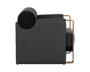 EDGAR LOUNGE CHAIR - BRAVO BLACK / ABBINGTON BLACK