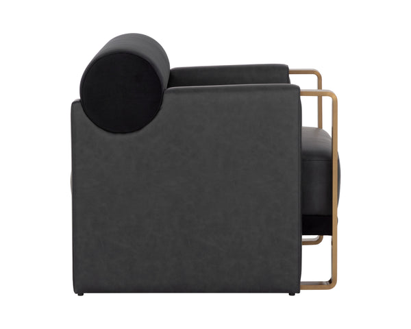 EDGAR LOUNGE CHAIR - BRAVO BLACK / ABBINGTON BLACK