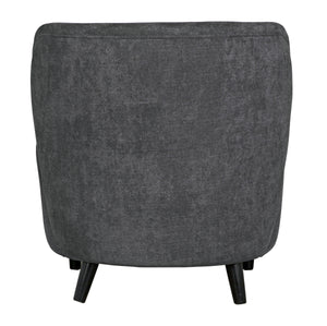 Laffont Sungkai/Mindi Chair in Charcoal Black with Ocean Grey Fabric