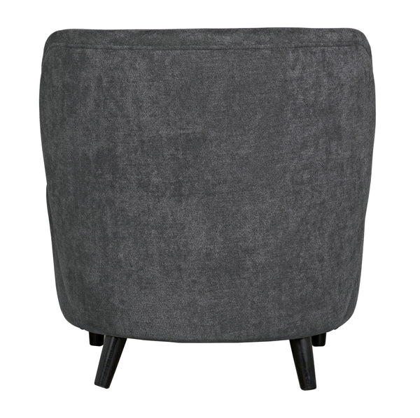 Laffont Sungkai/Mindi Chair in Charcoal Black with Ocean Grey Fabric