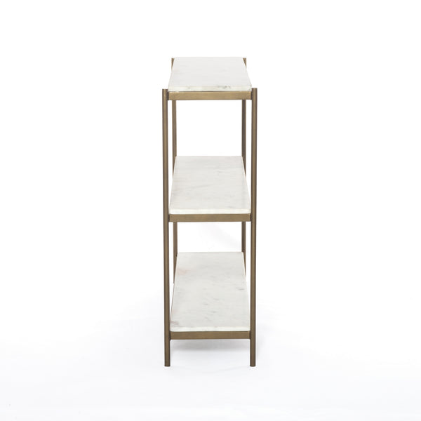 Felix Small Console Table In Antique Brass