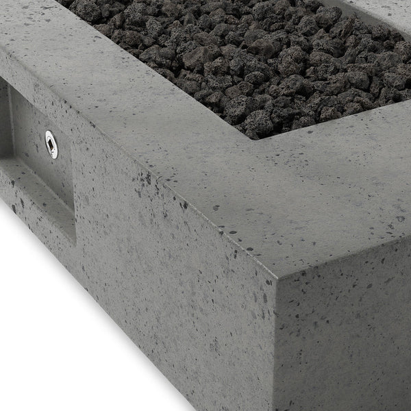 Kenton Outdoor Fire Table In Pewter Concrete