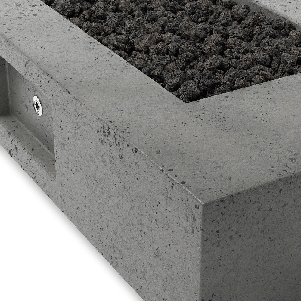 Kenton Outdoor Fire Table In Pewter Concrete