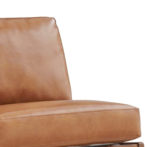 Chandler PU Accent Chair, Borneo Chocolate