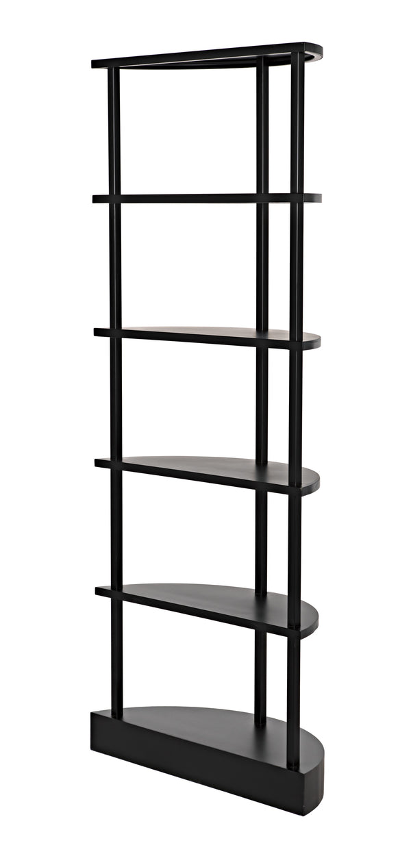 Spago Bookcase, Black Metal