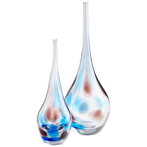 Small Pandora Vase in Amber and Blue